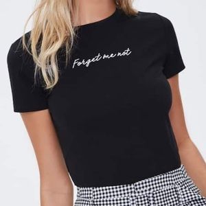 F21 Forget Me Not Embroidered Tee